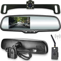 Universal Kit Waterproof OEM Cars with Wireless Master for 170° Camera Screen, Mirror Tailgaters LCD View - & 4.3” LED Fit Transmitter All Backup Rear