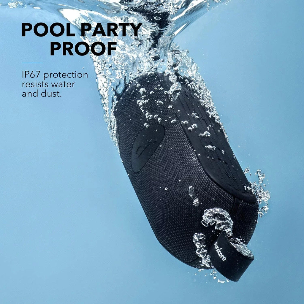 IP67 Speaker by Anker- | | Black 12-Hour | Soundcore | Playtime A3123Z11 Portable Icon+ Waterproof