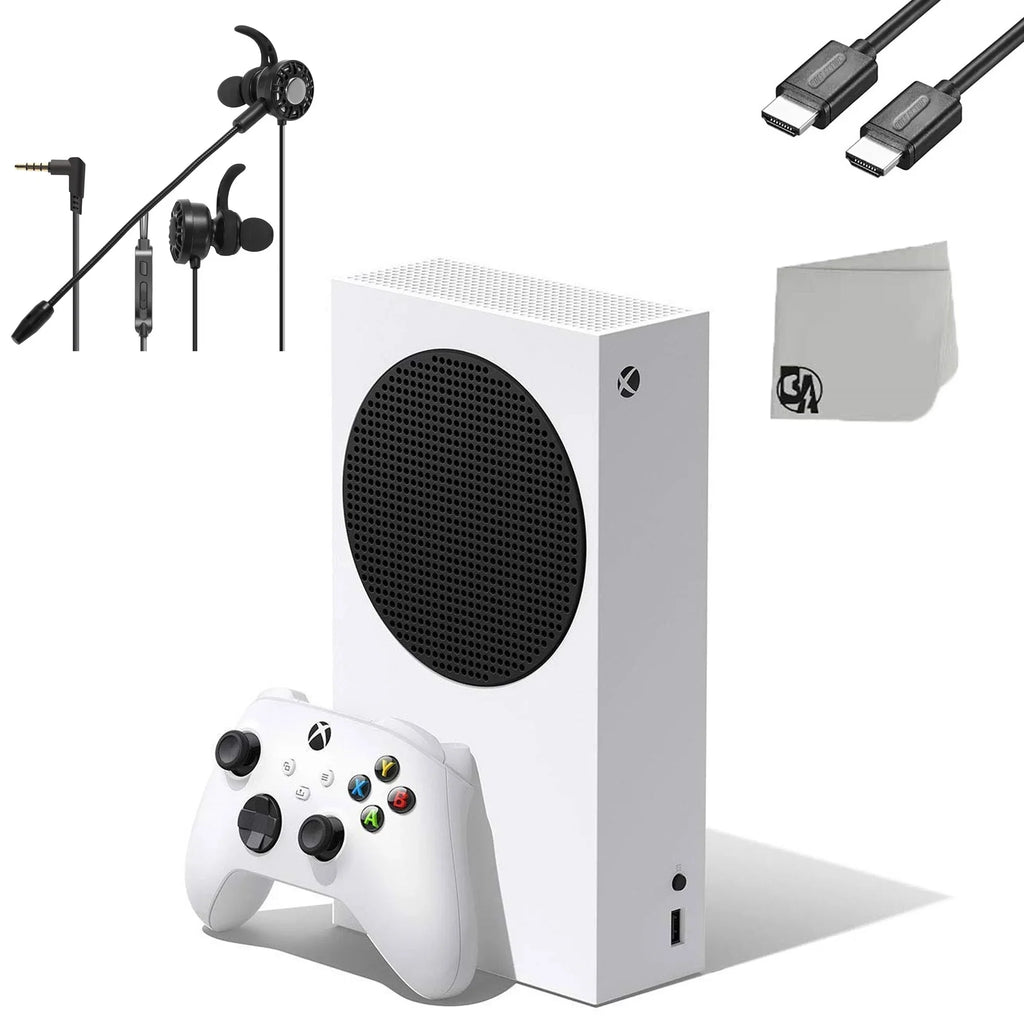 white Console With S + AXTION Microsoft T5 Microphone BOLT Earbuds Bundle Xbox Used 512GB Series Gaming