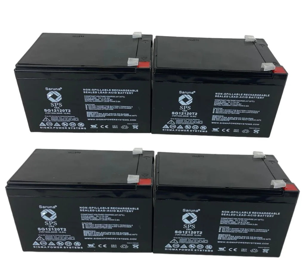 Pride (SG12120T2) Scooter Brand Travel SPS 3-Wheel (4 Replacement 12V Pack) Portable for 12Ah TRAVELPro Pro Battery