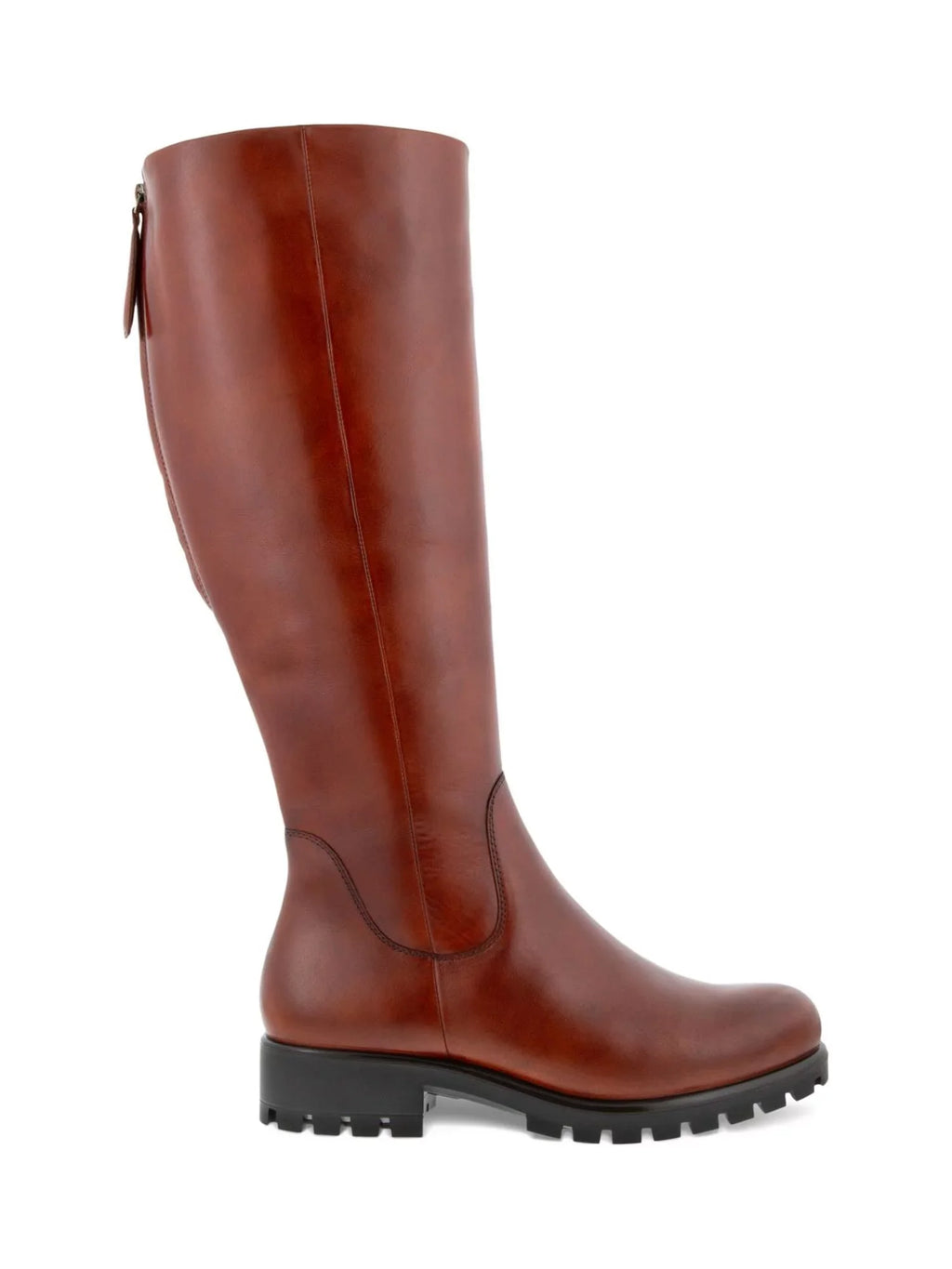 Shoes Heel Water Width For Boots Toe Womens Modtray Adjustment Zip Leather Back Brown Resistant 38 Zip-Up Calf ECCO Round Block Cognac
