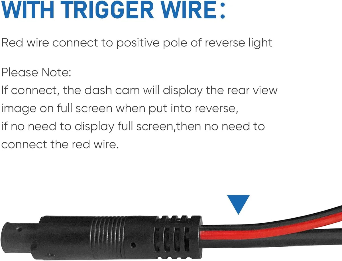 Thicker Cable,(35Ft Cam to Dash Cam Shield Rear Camera Mirror Rear Dash 2.5mm Copper View 4Pin 4P) Pure Camera