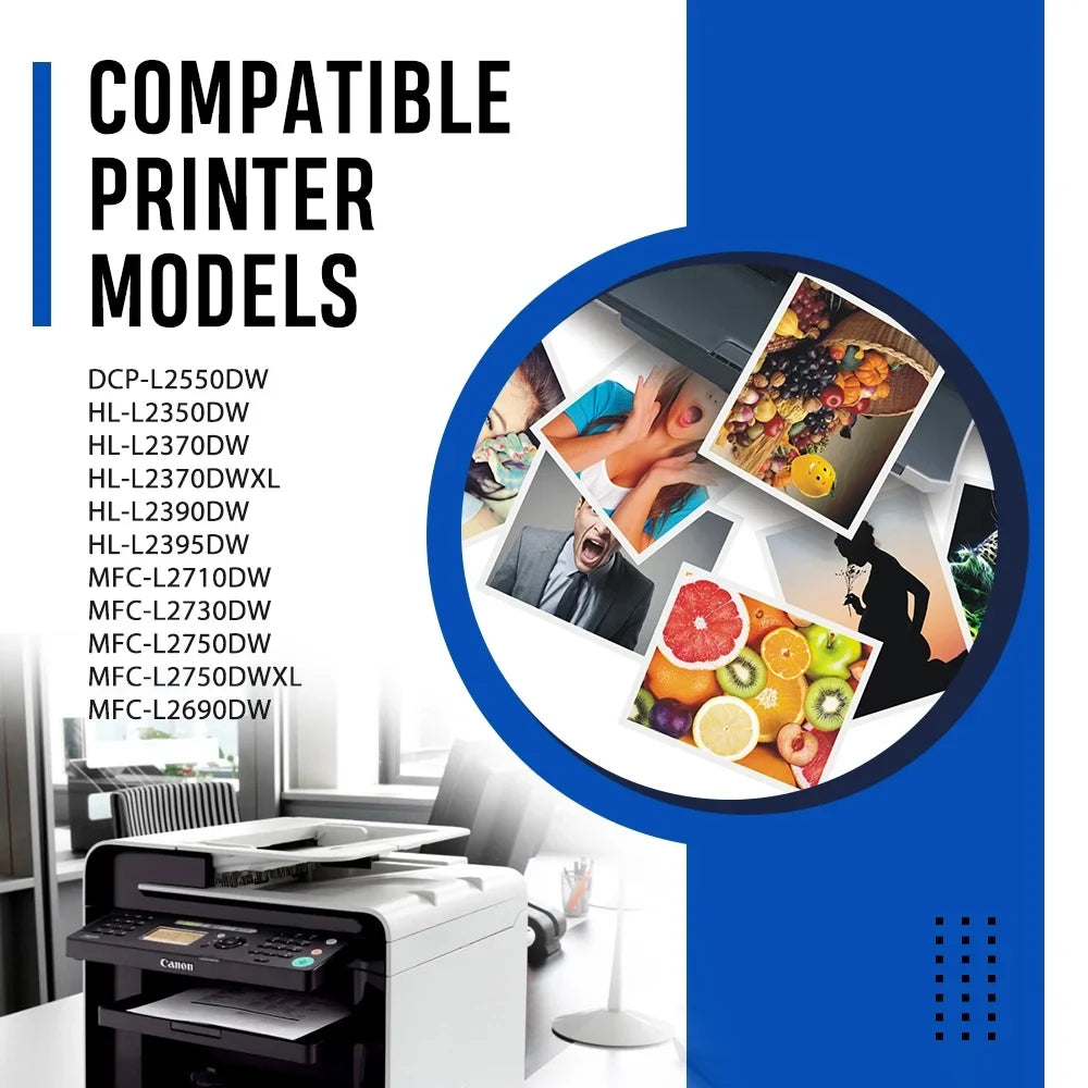 MFC-L2710DW and Toner, (4x TN760 Brother HL-L2350DW Toner MFC-L2690DW DR730 Unit Printer 1x DCP-L2550DW ) Cartridge Unit High Yield Drum Set for Compatible TN760 DR730 Drum