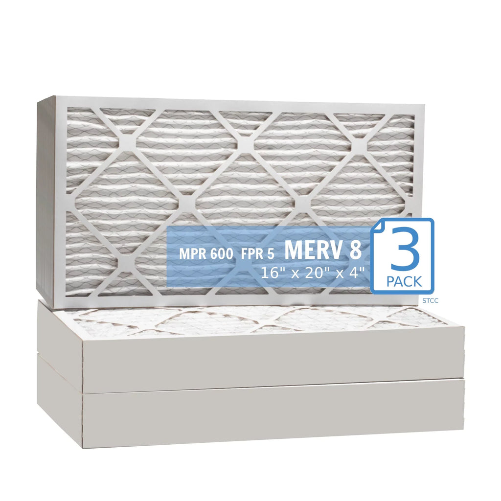 Surface 16x20x4, Pleated 8, Air (3 MERV Hi-E Extended Filter, Pack) Purolator 40 Mechanical