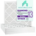 Diamond (6 pack) 16x20x1 Filters Accumulair MERV 13 Air/Furnace