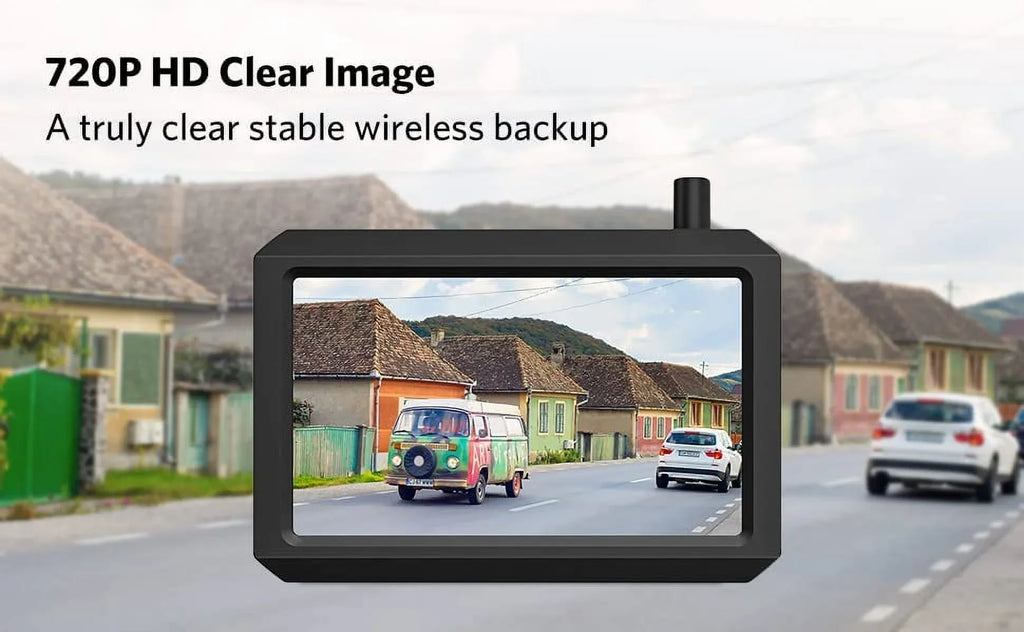 TFT-LCD with Camera HD Backup Van, HD for 5″ K7 Mini Car, Camera, Dual Pro RV, Rear Camera Pickup Wireless Waterproof and SUV, View Kit Monitor