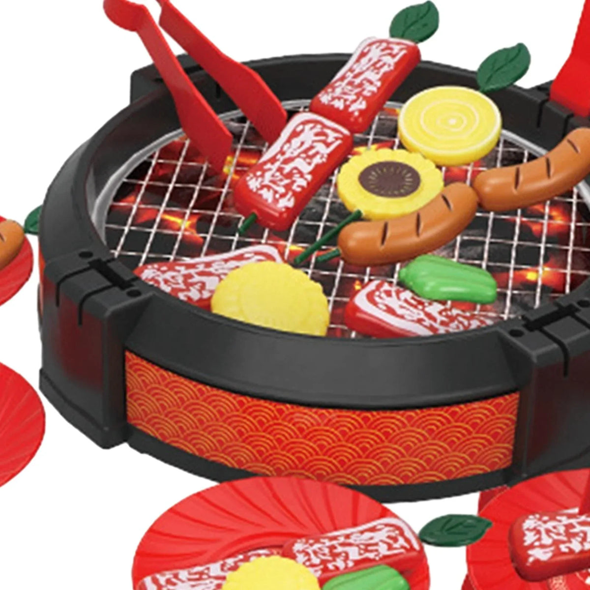 Girls Barbecue for Grill Cooking shamjina 27 Pieces Toy BBQ Kitchen Playset Kids Boys