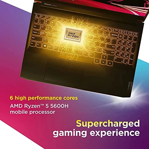 Gaming RTX 120Hz WiFi, Bluetooth, 15.6" Ti SSD, 11, Backlit 1TB 8GB 3 Gaming GDDR6, Shadow FHD Lenovo AMD Keyboard, 3050 4GB IdeaPad Black Windows 5-5600H, Ryzen Webcam, RAM Laptop,