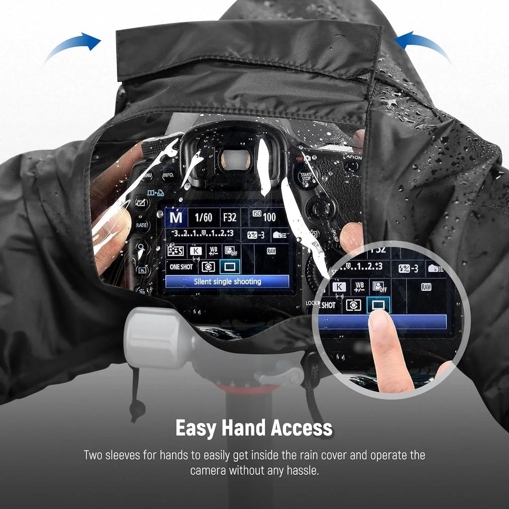Size Mini Nikon NEEWER Camera Cover, Compatible DSLR with Mirrorless Raincoat Durable Sony Nylon Camera Rain Vlog Canon