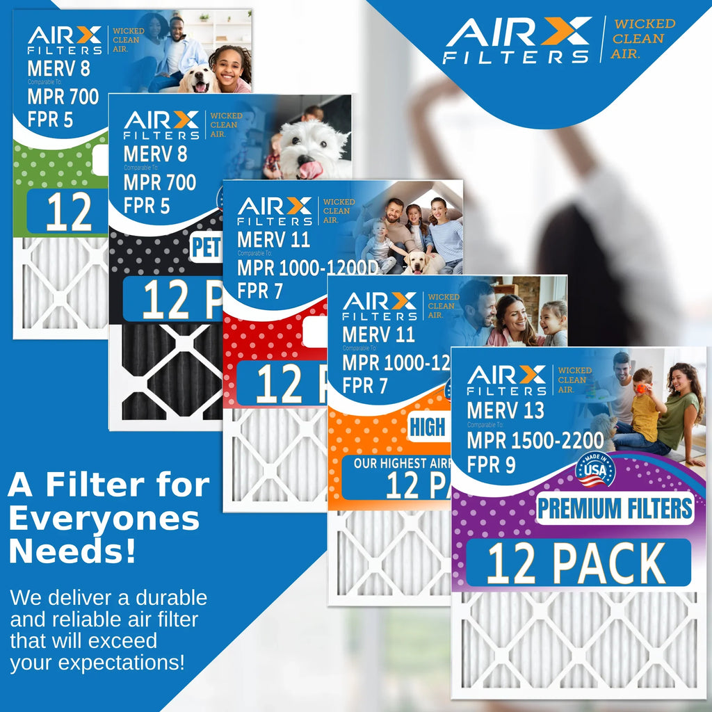 Rating, MERV Pack MPR Filters 14x18x1 Made Comparable in Air CLEAN AIRX Furnace & 8 by 5 FPR USA to AIR. - 12 Filter WICKED of FILTERS 700