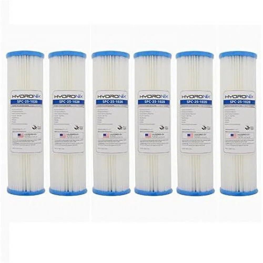 10 Standard Pleated 20 Sediment Pack Inch Micron Filter 6