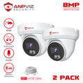 PoE Vision Built-in Color 4K Camera Light Smart IP with Vehicle 8MP 110° Mic, Detection, Night Dual Camera Anpviz Cameras Turret 98ft, Wide Outdoor, IP66 Angle, Waterproof PoE Security AI Human