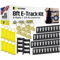 Rails Track Accessories Cargo E & 8' Tie Black Rails Kit Down Etrack DC Trailer