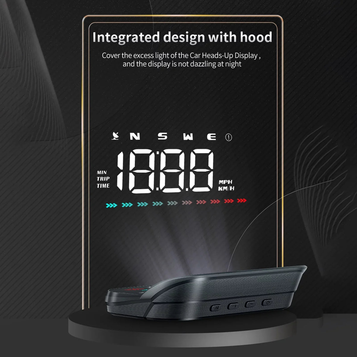 with Alarm Digital Heads-Up for Car GPS Pinnaco Display Speedometer Speedometer Overspeed