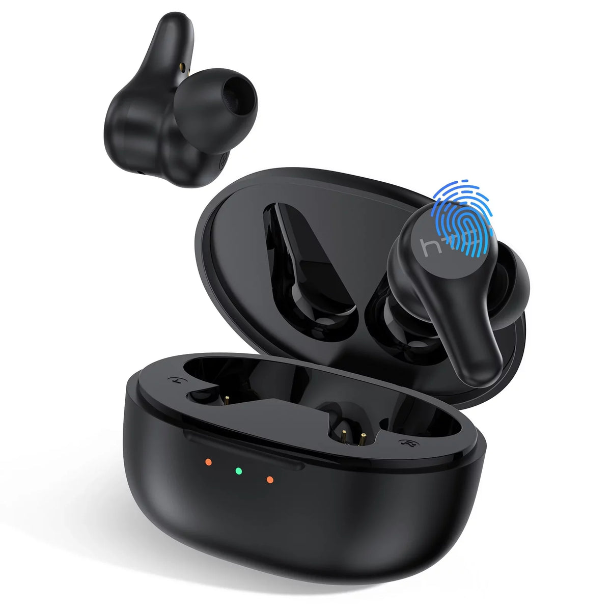 5.0 Headphones HTC with Resistant Playtime, - Wireless Earphones Earbuds Control Water Plus 24-Hour Active in-Ear Bluetooth ENC, Noise Wireless IPX5 Stereo Touch Cancellation True