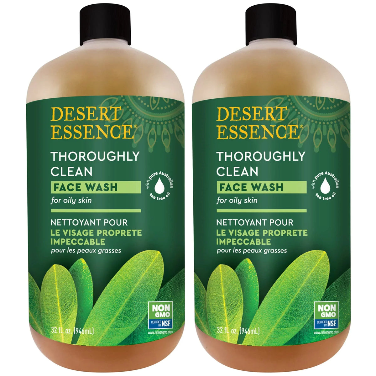 Tree Wash 2) & Tea Oil, Fl Desert (Pack Of With Face Clean Essence, Hydrating Non-Drying, Oz Thoroughly 32