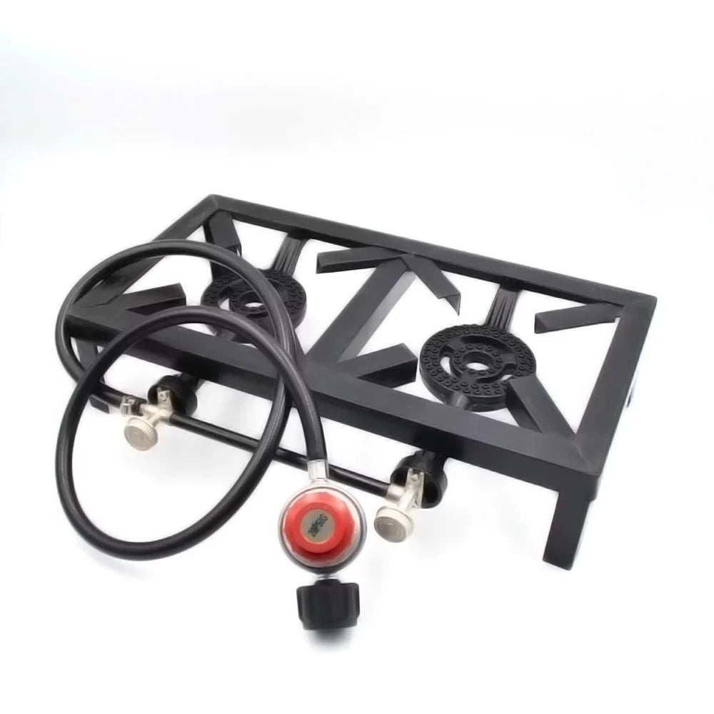 Stove for Double Patio Standard Camping Size Gas Cooking BBQ Propane Cast Iron Lixada
