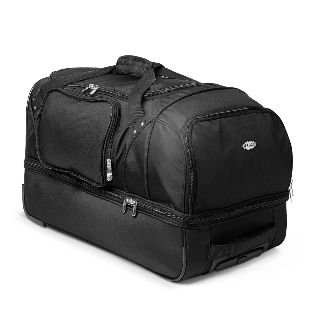 2-Wheel Duffel Bag 27'' Drop Rolling Eagles Bottom MOJO Philadelphia Black
