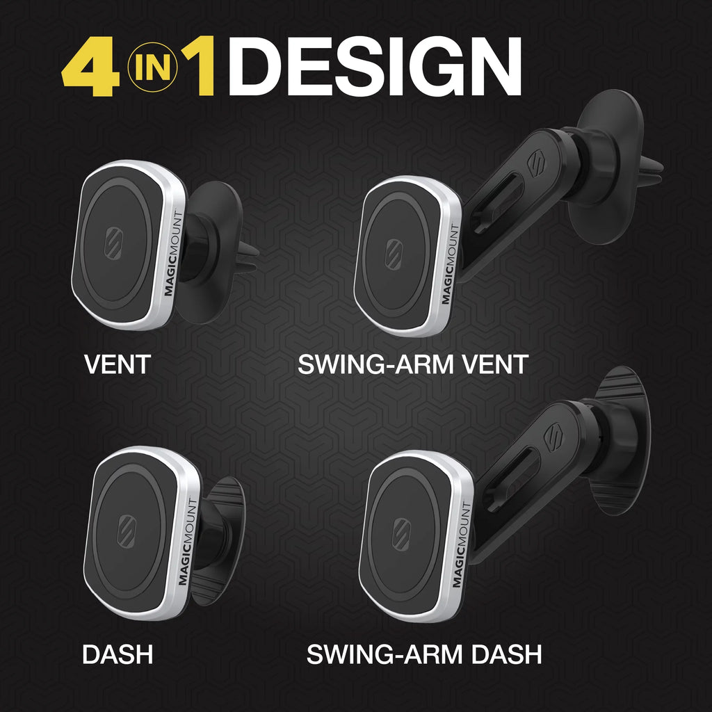 2 MagicMount Scosche Mount Magnetic Dash/Vent Car Pro Kit MP2ODVM-SP1 Phone 4-in-1