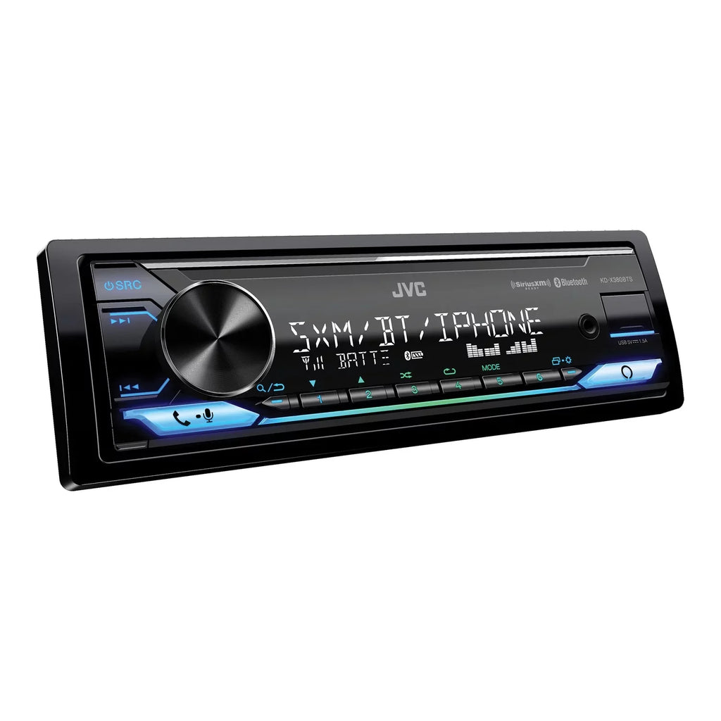 KD-X380BTS Bluetooth, Alexa Media Built-in, JVC Receiver Digital and Car Unit, In-Dash SiriusXM Single-DIN Ready with KD-X380BTS