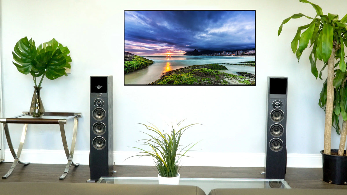 Speaker Tower Smart Home Theater TV-Black System Sony w/Sub Television For