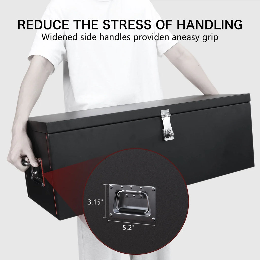 31" and - with Walnest Truck Lock Duty Black Tool Keys Box Steel Side Handle, Heavy