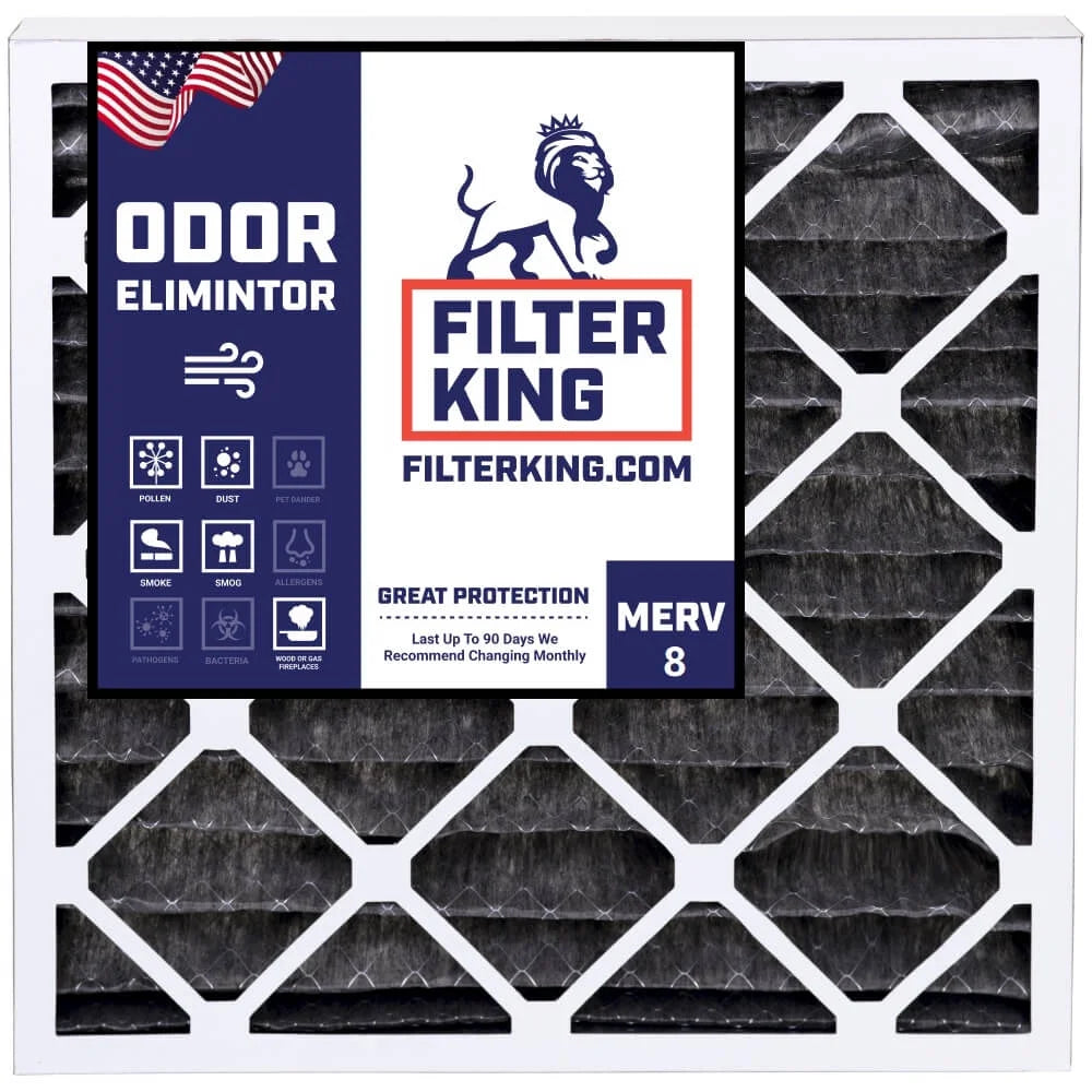 MADE Carbon 16.5 Air | IN Filter | Filters 16.5x22x1 | Pleated 22 HVAC x A/C Actual King MERV Filter x | 8 .75" Furnace Size: 4-PACK USA