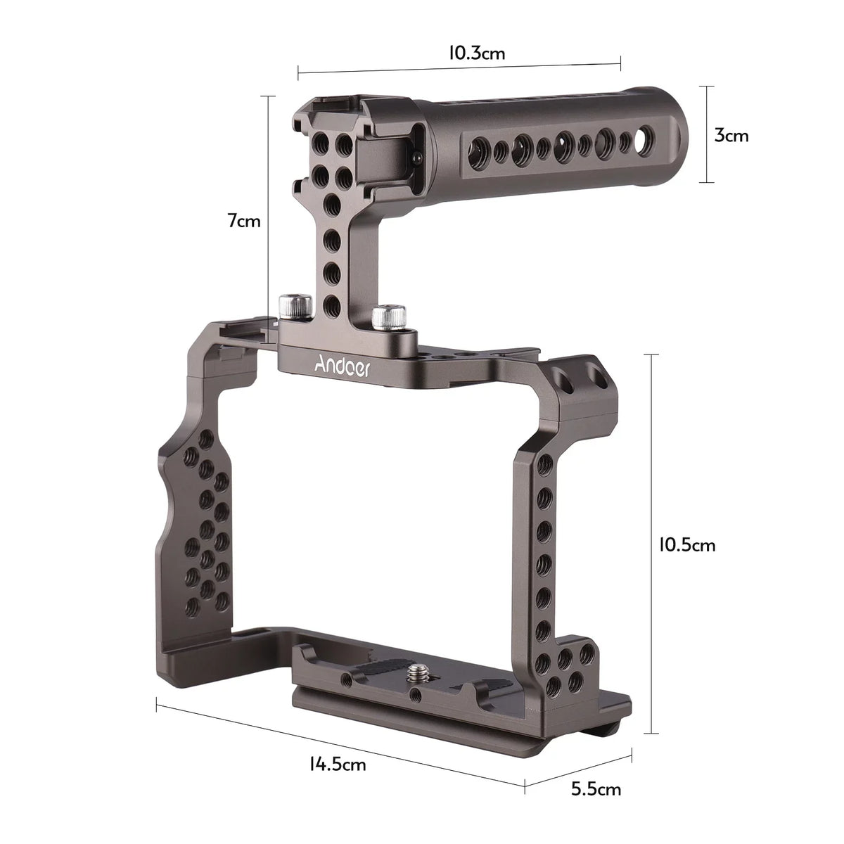 A7III Camera A7R Alloy II/ Replacement Andoer with for Cage A7 Sony Grip Handle Kit Aluminum III/ Video Rig