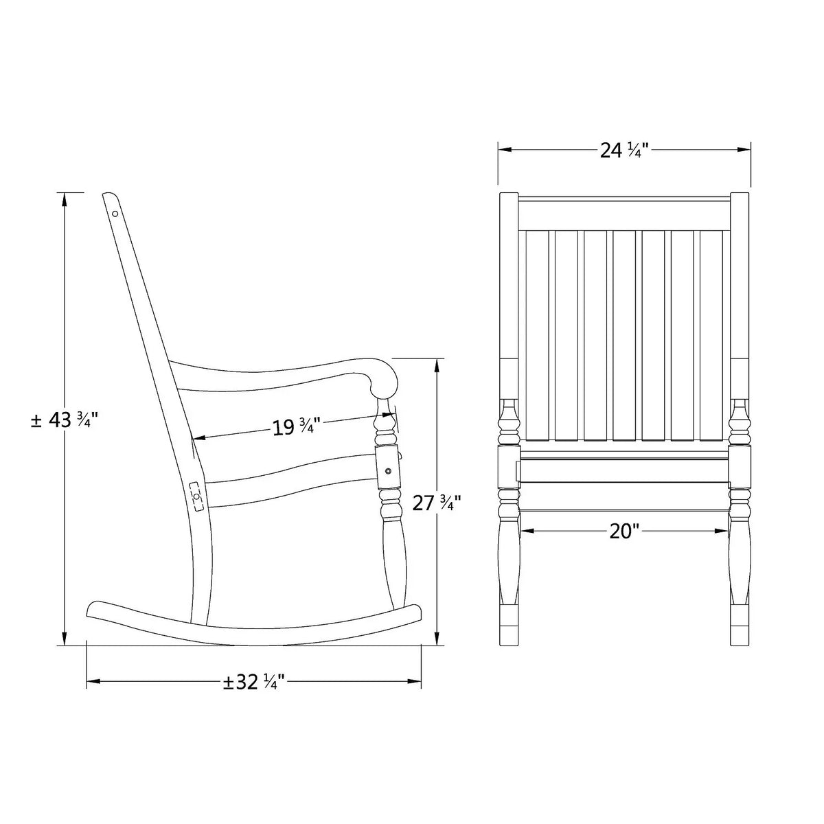 white cambridge mahogany porch lyon casual rocker