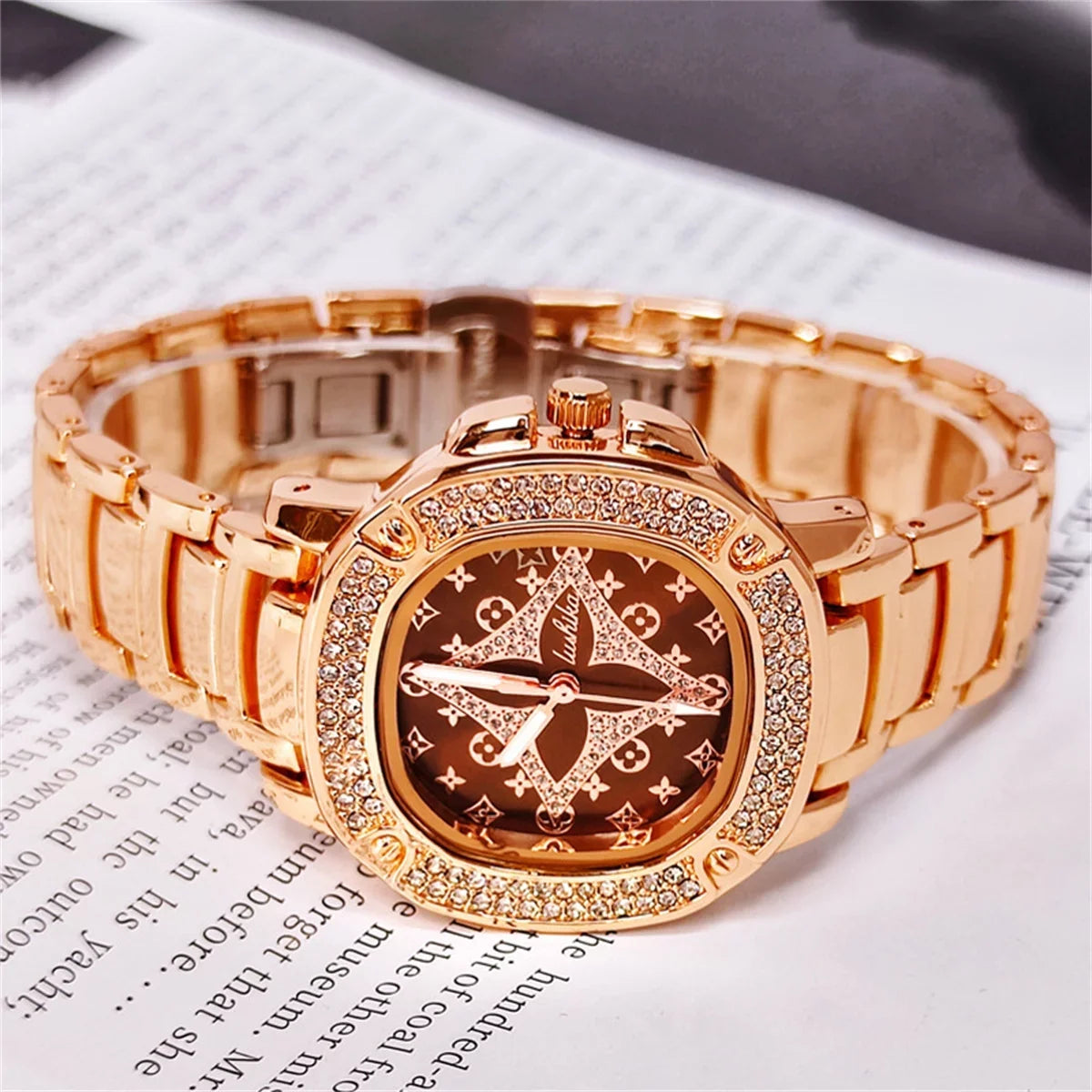 Gold Gift Watch Back RICHPORTS Tone Supplies Christmas Sale Day To Bracelet Rose School Women's