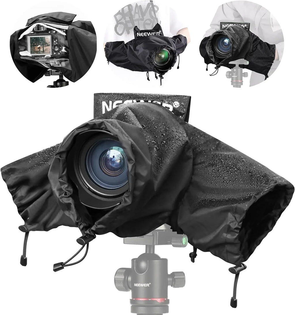 Size Mini Nikon NEEWER Camera Cover, Compatible DSLR with Mirrorless Raincoat Durable Sony Nylon Camera Rain Vlog Canon
