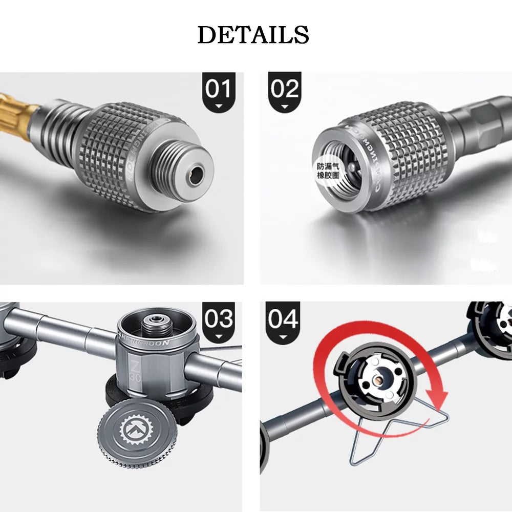 Type Adapter 3 Butane Head Adapter Adapter,Head Split Adapter Type CAMPINGMOON Split In Convenient In 1 With Type Adapter AdapterAdventures Type 1 1 Convertor Butane Butane Conversion