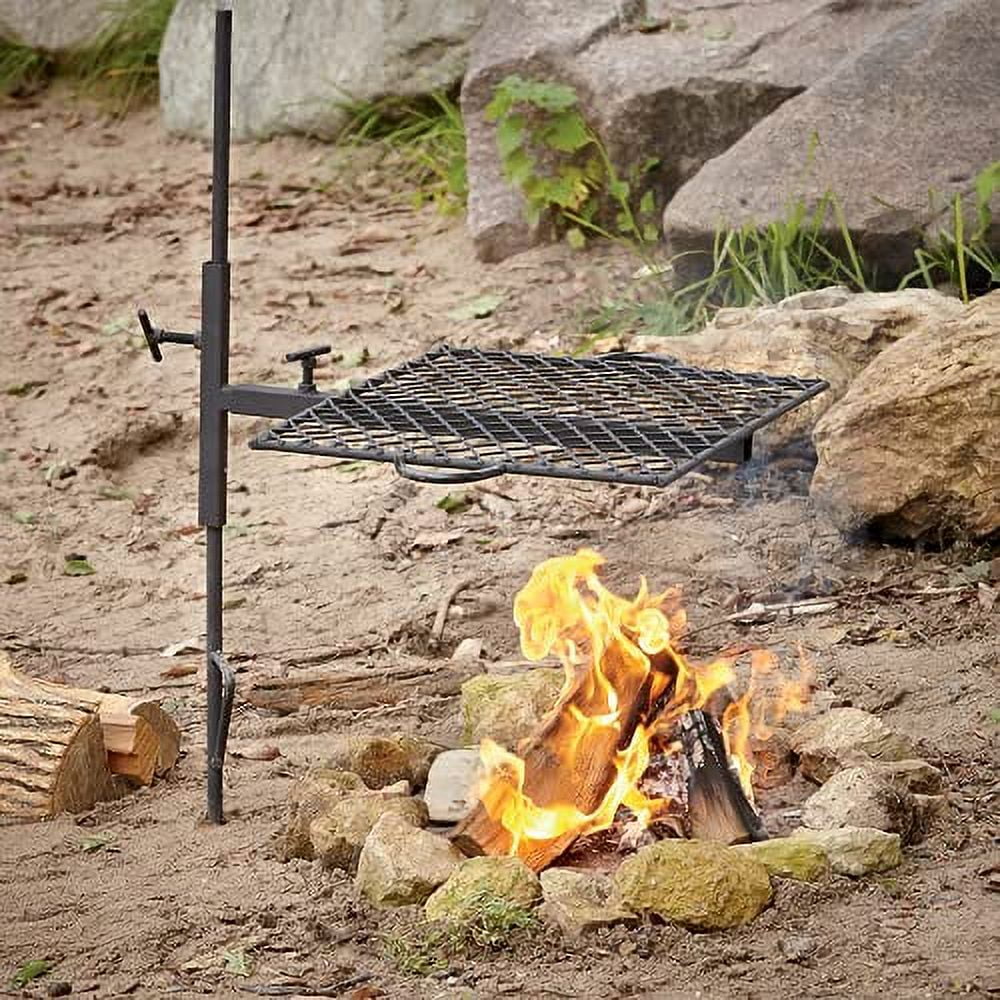 Over Gear Guide Open Height Pit, Bag Campfire Fire Grill or w/Canvas Adjustable Fire Carry Swivel
