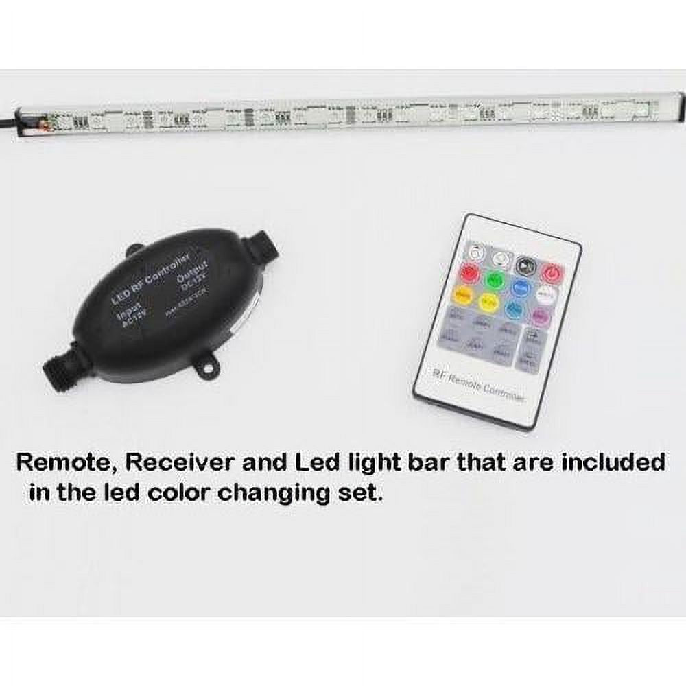 Wireless Source LED Power Wall Pond + Color Aquatics Garden Pool Fountain Descent Light, And Sheer Changing Shower Waterfall Spillway
