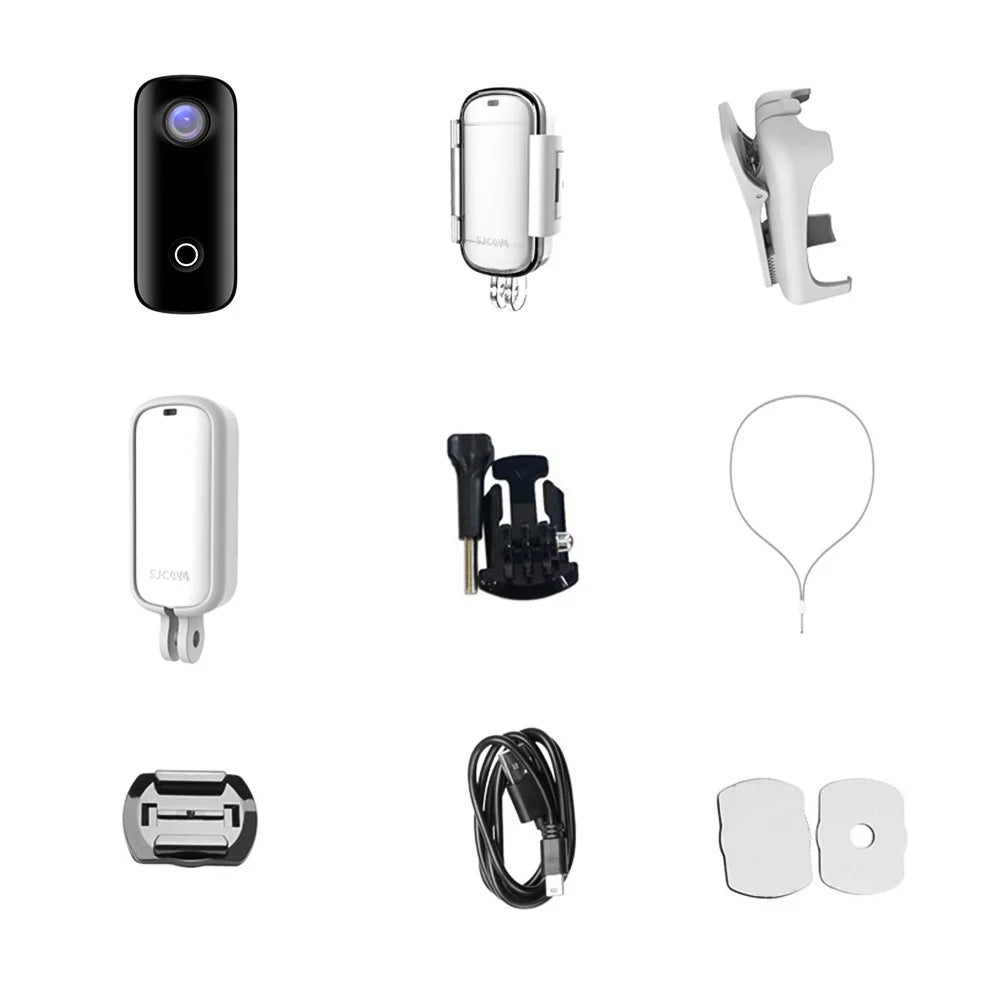 Waterproof APP Back Action Clip Sharing Video Connection SJCAM Built-in Body Magnetic with Battery 1080P30fps Lanyard Digital Case WiFi Waterproof C100 30M