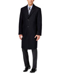 and Fog Tall Overcoat, London Wool-Blend Signature Big 52R Black,
