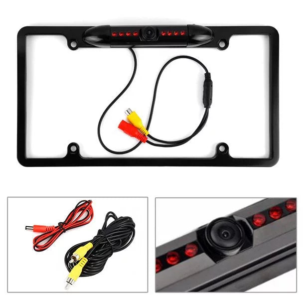 Rearview for Black License KW-V830BT Plate Backup Frame JVC KWV830BT Camera