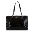 Shopping Reverso Tote (Good) Tote Chanel Patent Bag Authenticated Boy Leather Black Pre-Owned Unisex