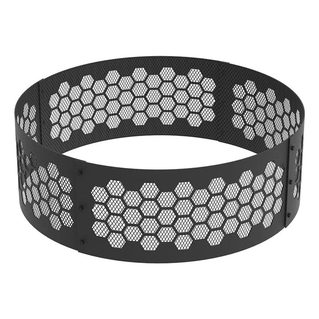 Round 36" Blue Outdoor Honeycomb Ring Liner Sky Design Living Fire Bonfire