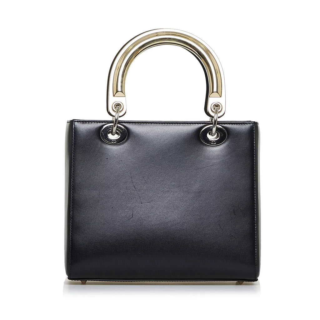 Black Unisex (Good) Pre-Owned Medium Judgement Lady Satchel Leather Calf Authenticated Dior