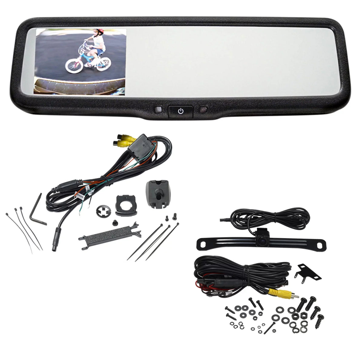 Monitor Mirror up 3.5-inch Replacement Universal w/ and camera Rearview screen back OEM-Style
