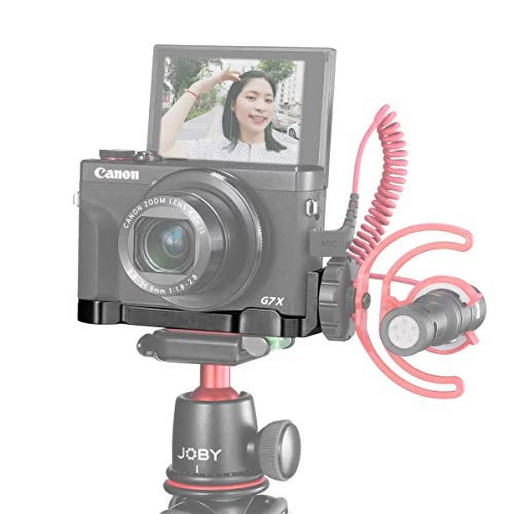Vlog for III Mount Vlogging Camera III Side Mount, Extension Cold Microphone Canon G7X Mark Camera, G7X - R016 Tripod Accessories UURig C-G7X Shoe 1/4" Mark