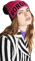 Hat, Kate New Women's York Spade Beanie Gorgeous Black/Pink Hello