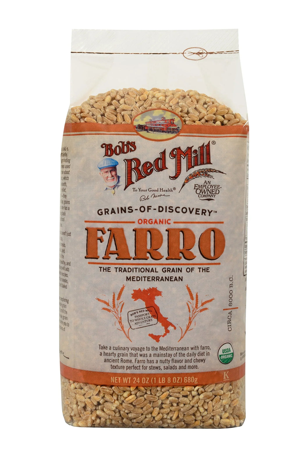 Ounce of Organic Grain, 4) 24 Bob's Red (Pack Farro Mill