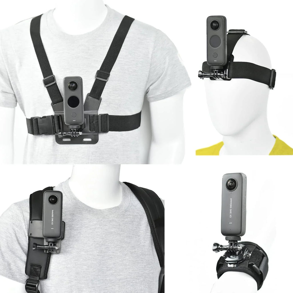 Strap Action Head Kit Backpack X3/ Strap Accessory Mount Mount for Chest One Insta360 Camera Wrist Mount