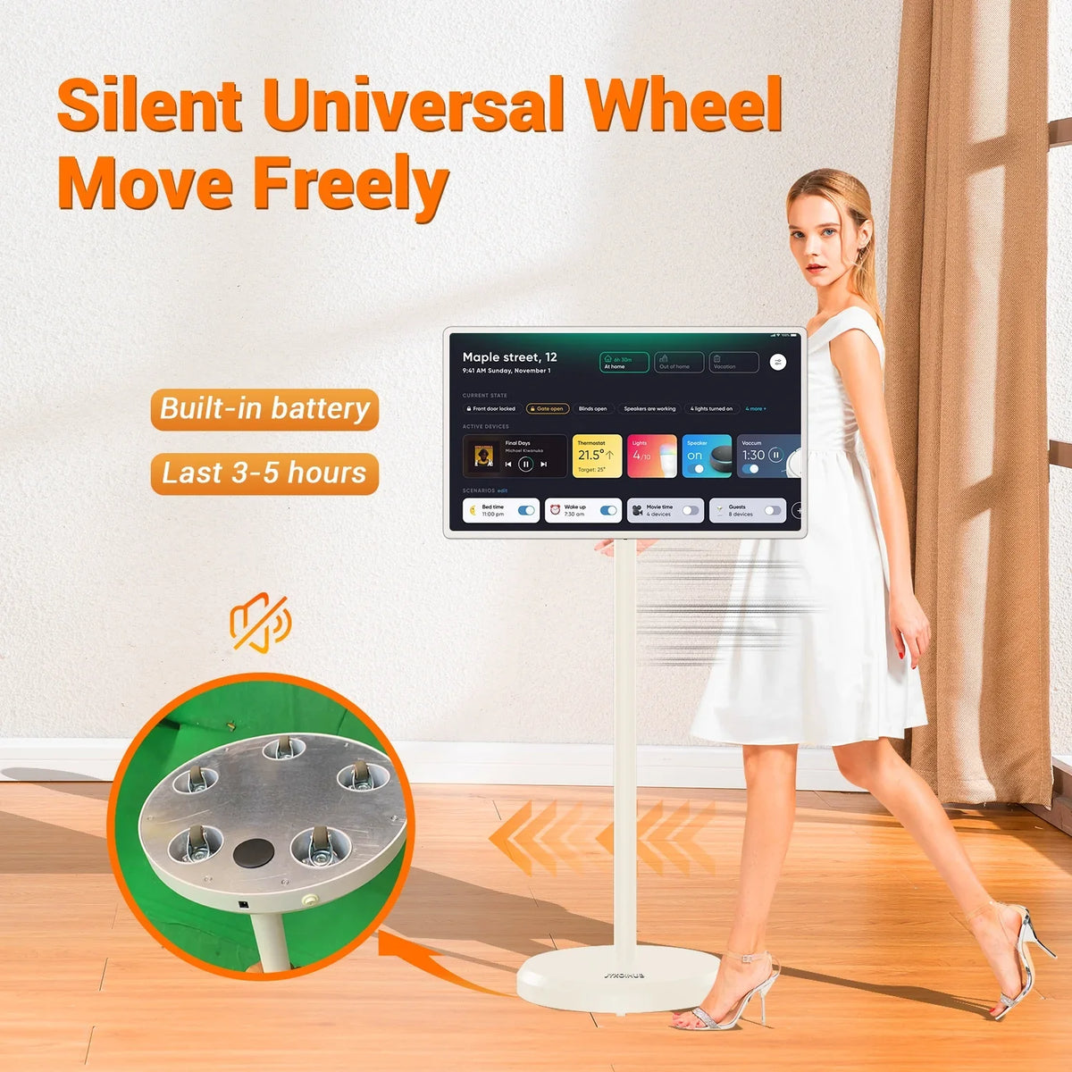 on JYXOIHUB Touch 22 1080p TV inch StandbyMe Portable Wheels Screen Wireless Televisions,