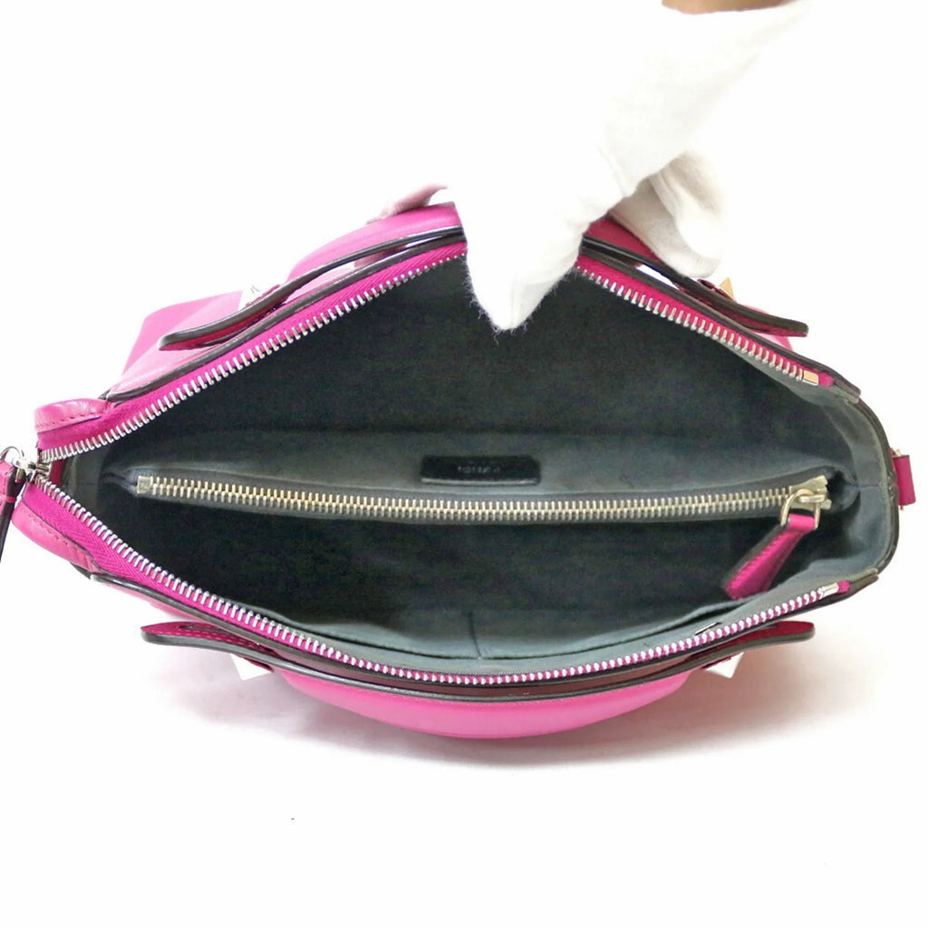 Fendi Women's Shoulder FENDI Pink Pre-Owned (Fair) Bag Leather Visaway