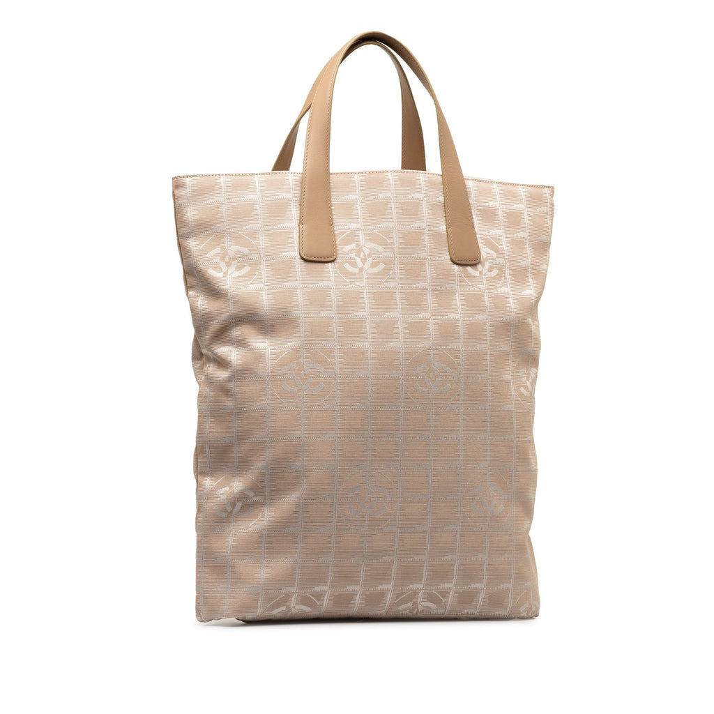 Chanel New Line Authenticated (Good) Fabric Brown Bag Nylon Tote Pre-Owned Travel Unisex Tote