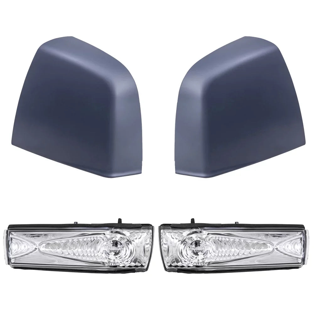 RAM 2015-2021 Replacement Promaster 4 Aftermarket Compatible And Gray Piece City Right Turn Set Paint Driver Signal Brock To SLT Light With SLT/Tradesman Left Cover Match Mirror Door Passenger