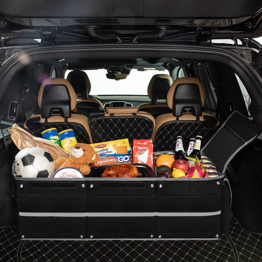 Organizer for Vehicle Bag, Trunk 3 Sedan, proof Suitable Suv, for Truck,Van Compartments Car with Waterproof Insulated Collapsible Cooler Leak Organizer Car